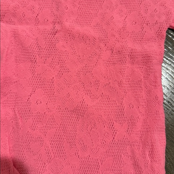 NWT Skims Knit Lace Cropped T-Shirt Azalea Pink XS - Picture 9 of 9